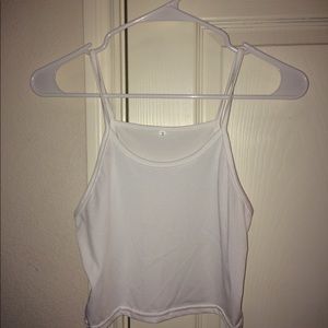 white halter tank top